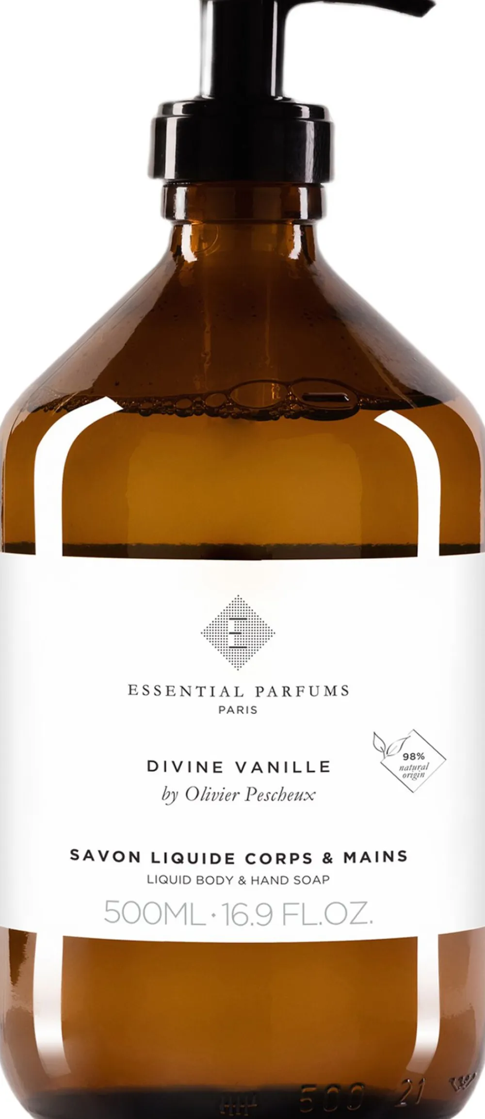DIVINE VANILLE BY OLIVIER PESCHEUX HAND AND BODY SOAP 500ML>Essential Parfums Clearance