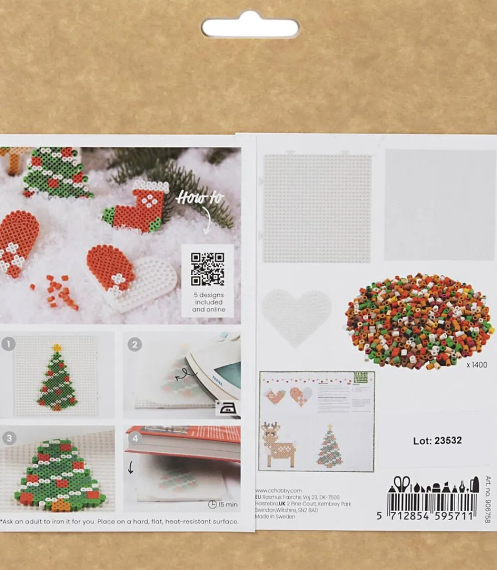 DIY Kit BioBeads , Julemand, julesok, julehjerte, juletræ o>Creativ Company