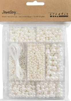 Børn Creativ Company DIY Mix Smykker, Halskæde og armbånd, hvid perlemor