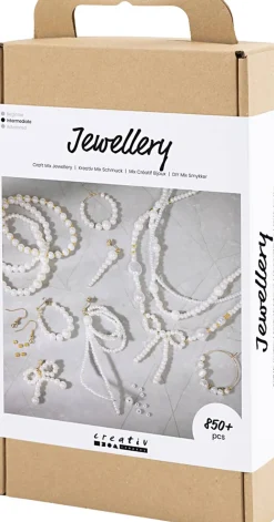 DIY Mix Smykker, Halskæder, armbånd, øreringe, forgyldt, hvi><noscript><img width=