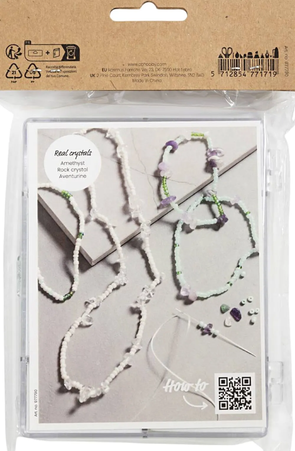 Creativ Company DIY Mix Smykker, Krystaller, str. 2,6-10 mm, hulstr. 0,8-1,2 Hot