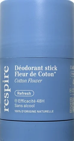 Respire Déodorant Stick - Efficacité 48H Fleur de coton Clearance