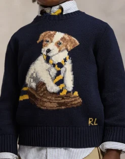 Børn Polo Ralph Lauren Dog-Intasia Cotton Sweater