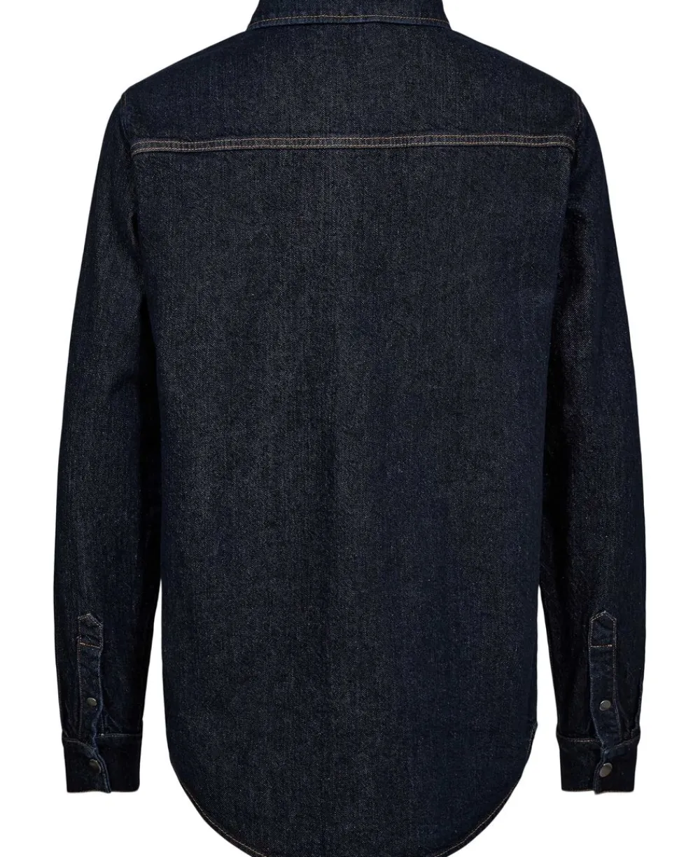 Magasin du Nord Collection Domenic 5 Denim skjorte - GOTS Dark blue denim Outlet