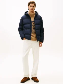 Tommy Hilfiger DOWN HOODED PUFFER JKT Desert sky Online
