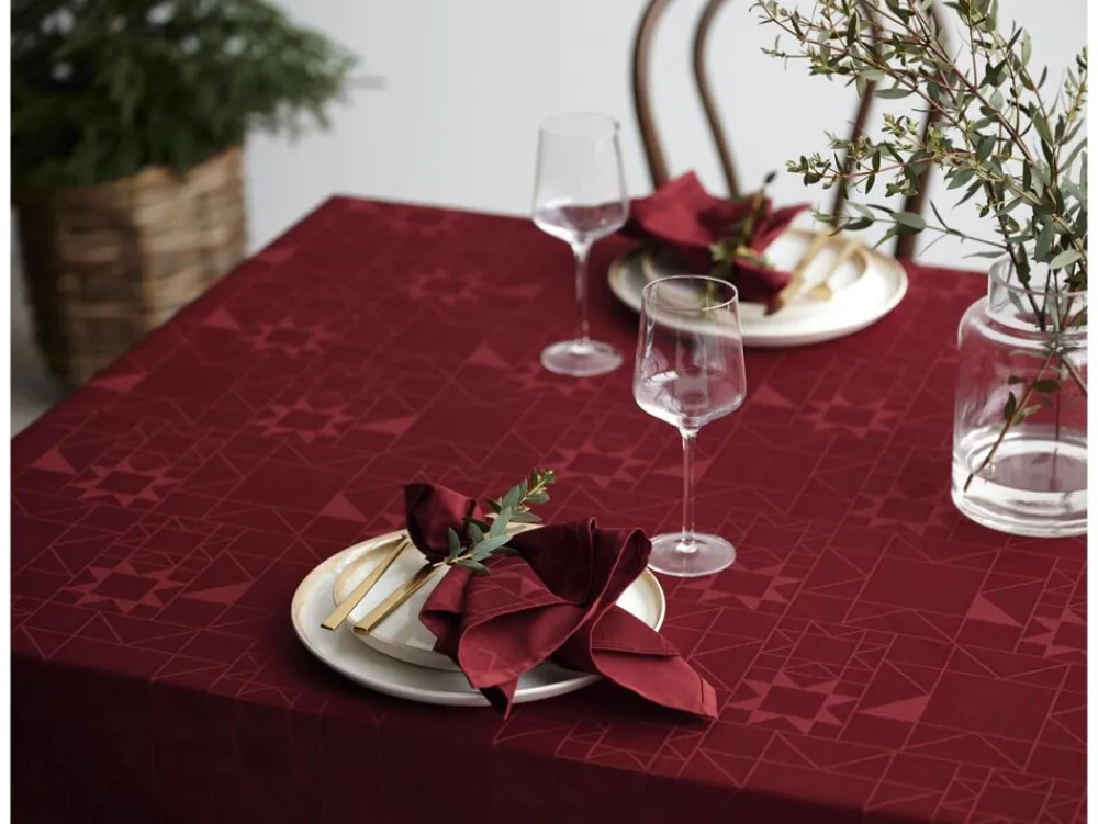 Södahl Dug 140x320 Star Damask Red