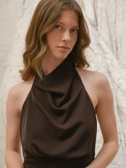 Neo Noir Dunie Dress Dark brown New