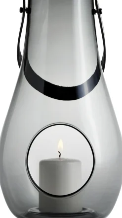 DWL Lanterne, smoke m. sort hank, H 29 cm>Holmegaard Outlet