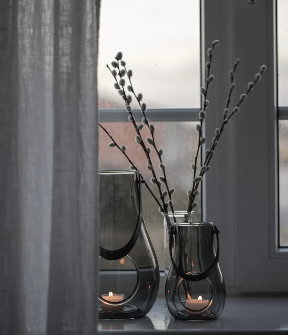 DWL Lanterne, smoke m. sort hank, H 29 cm>Holmegaard Outlet