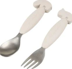 Børn Done by Deer Easy-grip ske og gaffel sæt Deer friends