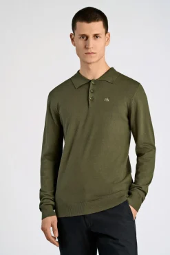 Lindbergh Ecovero L/S polo Gr&oslash;n Clearance