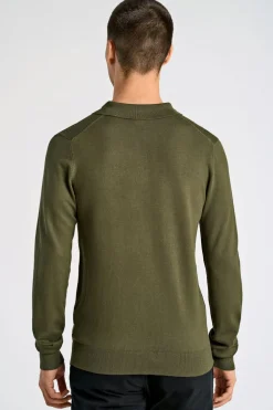 Lindbergh Ecovero L/S polo Gr&oslash;n Clearance