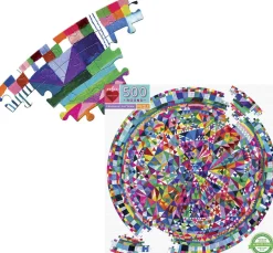 eeBoo - Rundt puslespil 500 brk - Triangle pattern Sale