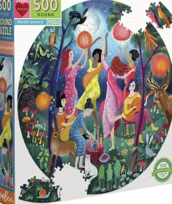 eeBoo - Rundt puslespil 500 brk - Moon Dance Hot