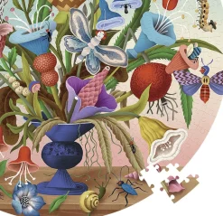 Børn eeBoo - Rundt puslespil 500 brk - Vild buket