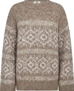 Magasin du Nord Collection Ella 3 Striksweater - GRS Sand melange Online
