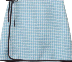 Helmstedt Ella Mini Skirt - Bouclé Blue tweed New