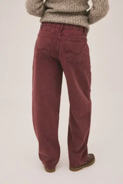 Magasin du Nord Collection Emma M125 Barrel jeans - 100% Økologisk bomuld GOTS Washed bordeaux Best