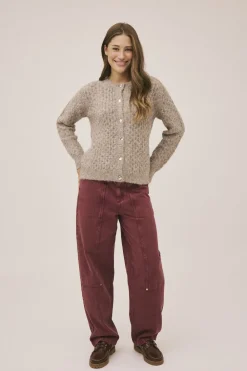 Magasin du Nord Collection Emma M125 Barrel jeans - 100% Økologisk bomuld GOTS Washed bordeaux Best