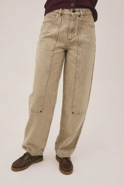 Magasin du Nord Collection Emma M125 Barrel jeans - 100% Økologisk bomuld GOTS Sandstorm New