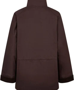 Magasin du Nord Collection Emmy 3 Coated jakke med fløjl kanter - GRS Coffee bean Best