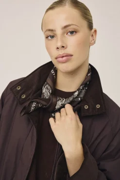 Magasin du Nord Collection Emmy 3 Coated jakke med fløjl kanter - GRS Coffee bean Best