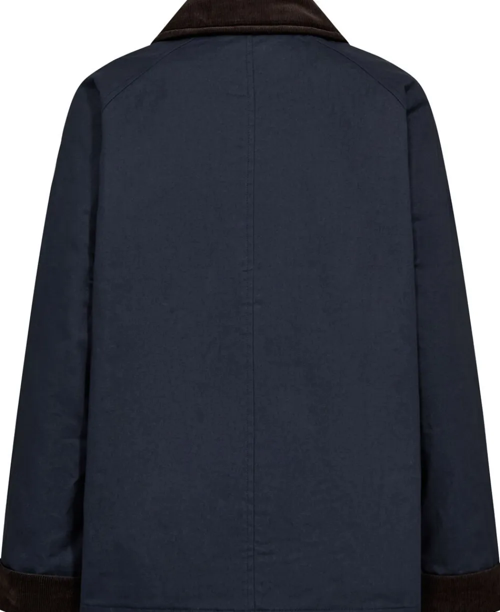 Magasin du Nord Collection Emmy 4 coated jakke med fløjlskanter - GRS Night sky Hot