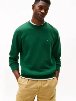 Tommy Hilfiger ESS SEASONAL FLEECE CREWNECK Ornamental green Clearance