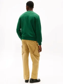 Tommy Hilfiger ESS SEASONAL FLEECE CREWNECK Ornamental green Clearance