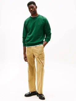 Tommy Hilfiger ESS SEASONAL FLEECE CREWNECK Ornamental green Clearance