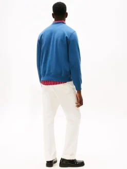 Tommy Hilfiger ESS SEASONAL FLEECE CREWNECK Aegean sea Sale