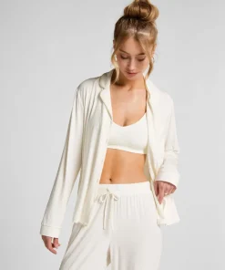 Hunkemöller Essential Jersey Long-Sleeved Jacket White