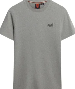 Superdry ESSENTIAL LOGO EMB TEE Sleet grey marl