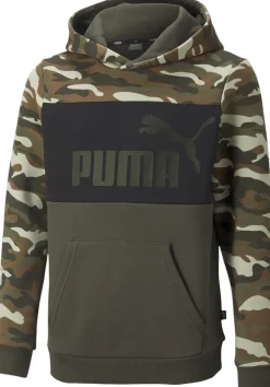 Puma Essentials+ Camo hættetrøje Gr&oslash;n Hot