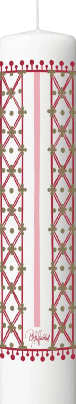 Eva Kalenderlys 2025 Ø5 cm hvid m. deko><noscript><img width=