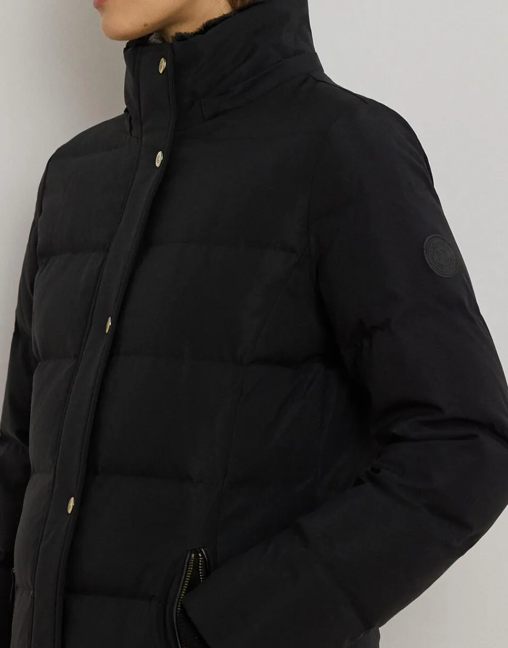 Dame Lauren Ralph Lauren Faux-Fur-Trim Hooded Down Coat