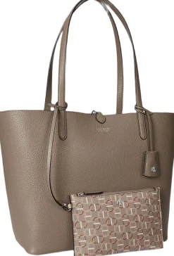 Lauren Ralph Lauren Faux-Leather Large Reversible Tote Bag Rider geo/taupe brown Best