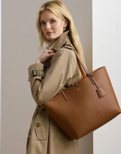 Faux-Leather Reversible Tote>Lauren Ralph Lauren Outlet