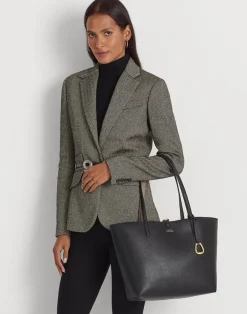 Lauren Ralph Lauren Faux-Leather Reversible Tote Black/taupe Discount