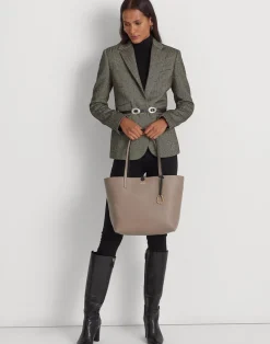 Lauren Ralph Lauren Faux-Leather Reversible Tote Black/taupe Discount