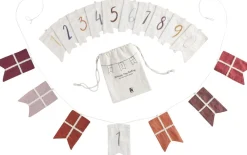 Børn Sebra Fødselsdags flagranke, tal 0-9, økologisk bomuld