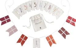 Børn Sebra Fødselsdags flagranke, tal 0-9, økologisk bomuld