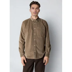 Clean Cut Copenhagen Ferris corduroy shirt Brindle beige New