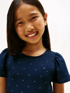 Børn Tommy Hilfiger FESTIVE STUD ALINE DRESS SS