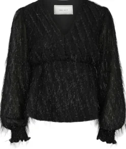 Neo Noir Fiana Frilly Blouse Black Hot