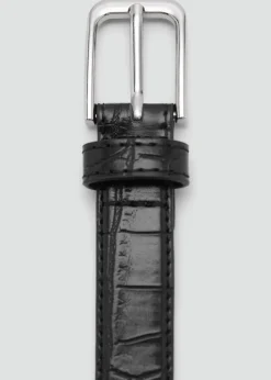 Dame MANGO Fine croco leather-effect belt
