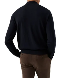 Fine Knit Merino Polo Shirt><noscript><img width=