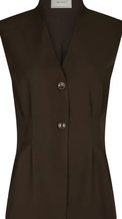 Neo Noir Finna Structure Vest Dark brown Sale