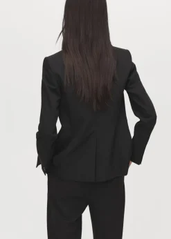 MANGO Fitted suit jacket Black