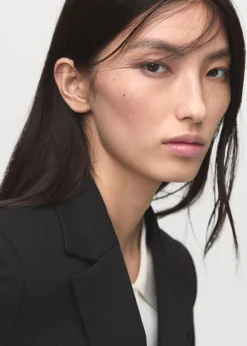 MANGO Fitted suit jacket Black